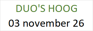 DUO Hoog 03 november 2026