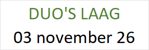 DUO Laag 03 november 2026