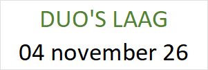 DUO Laag 04 november 2026