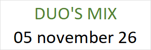 DUO Mix 05 november 2026