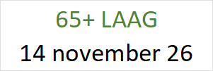 65+ Laag 14 november 2026