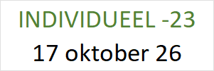 Individueel -23 17 oktober 2026