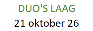 DUO Laag 21 oktober 2026