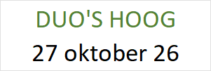 DUO Hoog 27 oktober 2026