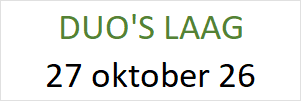 DUO Laag 27 oktober 2026