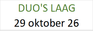 DUO Laag 29 oktober 2026